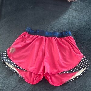 Simply Southern Women's Star Trim Pink Athletic Shorts